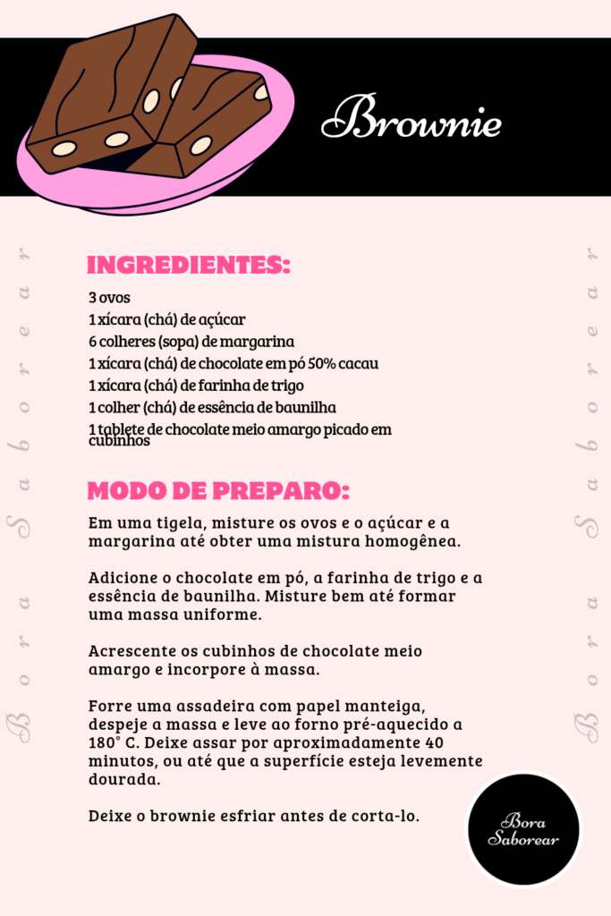 receita de brownie do blog